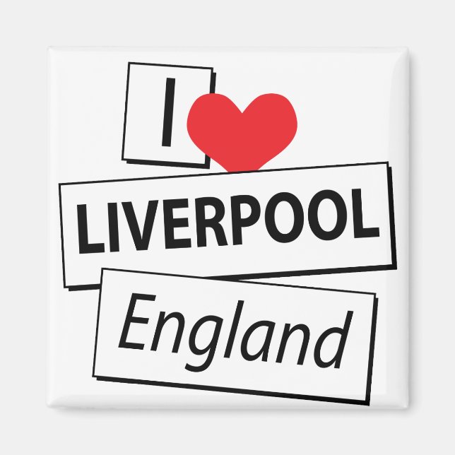 Imán Me encanta Liverpool England (Frente)