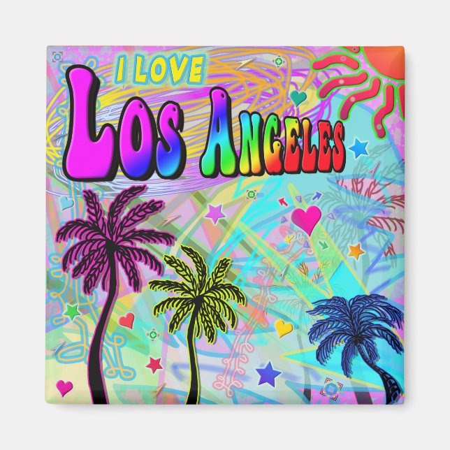 Imán ME ENCANTA Los Angeles Vivid Romance Magnet (Frente)