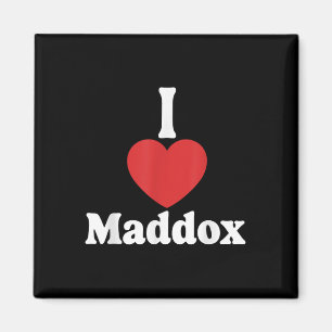 Imán Me Encanta Maddox Heart Groovy Nombre Personalizad