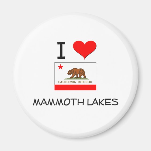 Imán Me encanta MAMMOTH LAKES California (Frente)