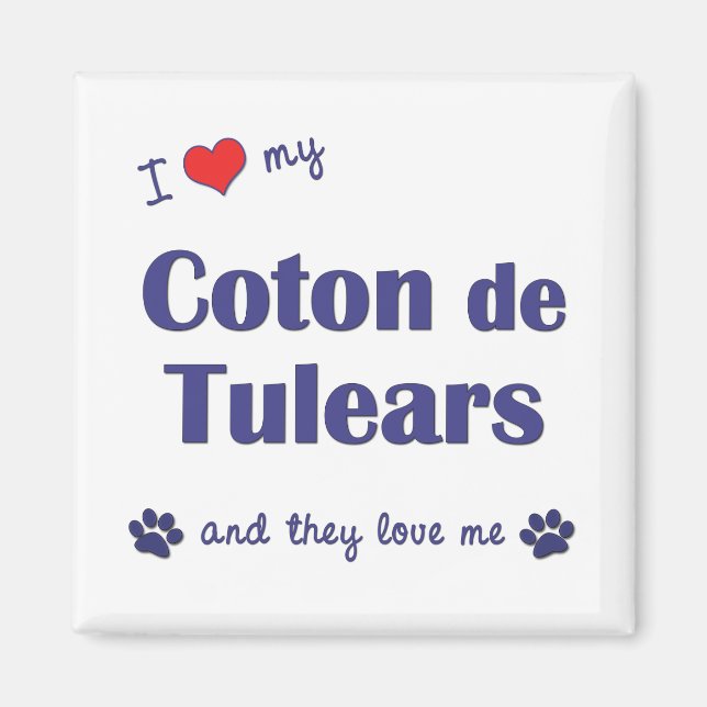 Imán Me encanta mi Coton de TuLears (Frente)