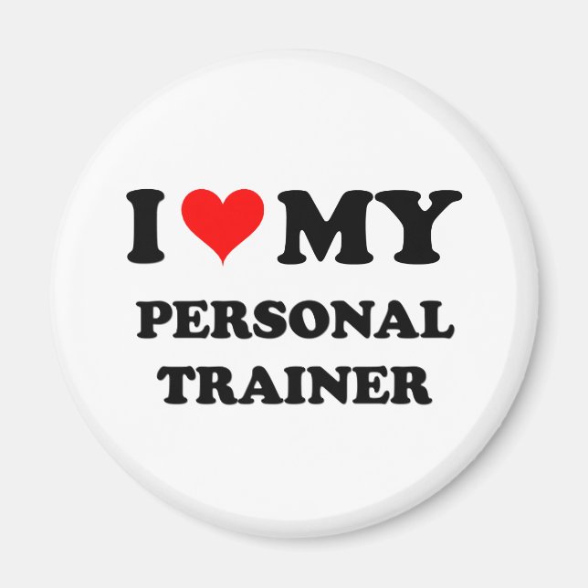 Imán Me encanta mi entrenador personal (Frente)