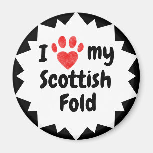 Imán Me encanta mi gato frito escocés