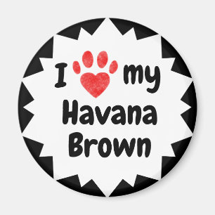 Imán Me encanta mi gato marrón de La Habana