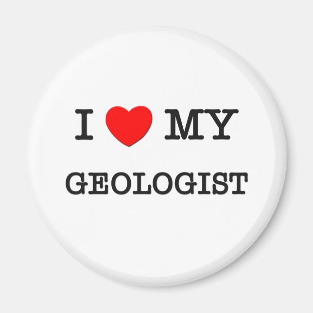 Imán Me encanta mi GEOLOGISTA (Frente)