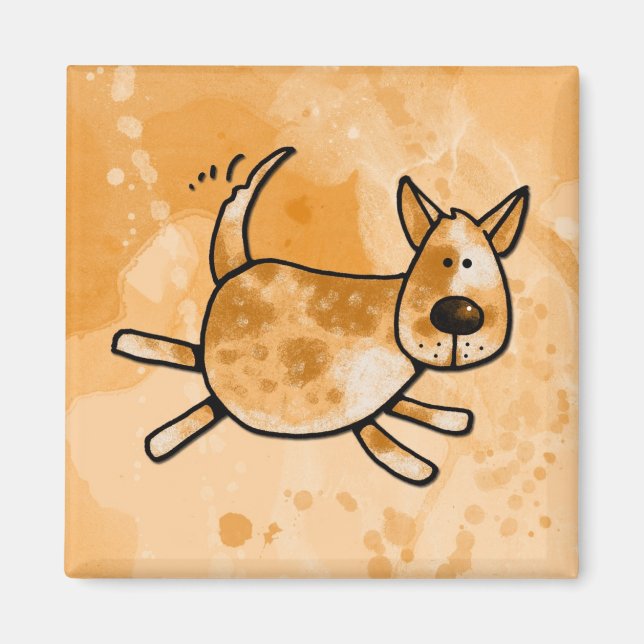 Imán me encanta mi heeler rojo (Frente)