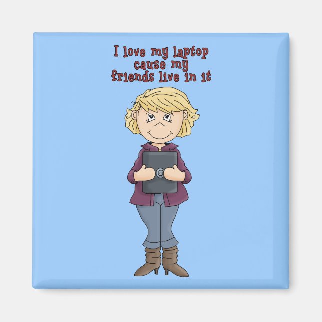 Imán Me Encanta Mi Laptop... (Frente)