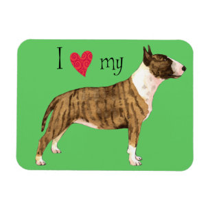 Imán Me encanta mi Mini Bull Terrier