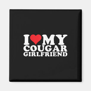 Imán Me Encanta Mi Novia Cougar. Corazón Mi Pareja.