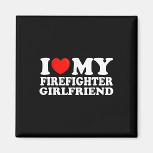 Imán Me Encanta Mi Novia De Bomberos. Corazón Mi Ira Ca