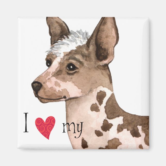 Imán Me encanta mi orquídea inca peruana (Frente)