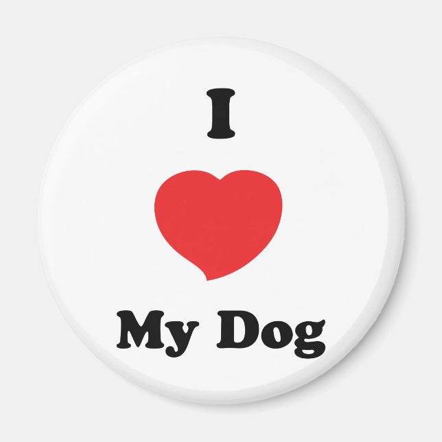 Imán ME ENCANTA mi perro (Frente)
