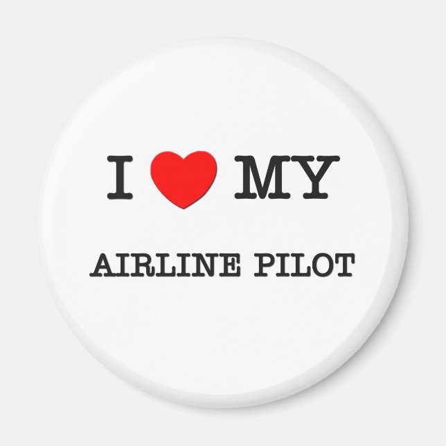Imán Me encanta mi PILOT AIRLINE (Frente)