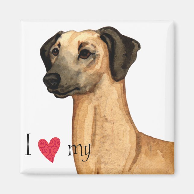 Imán Me encanta mi Sloughi (Frente)