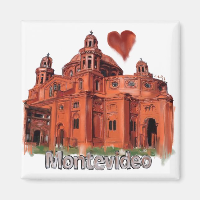 Imán Me encanta Montevideo (Frente)