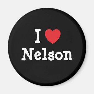 Imán Me encanta Nelson corazón personalizado personali
