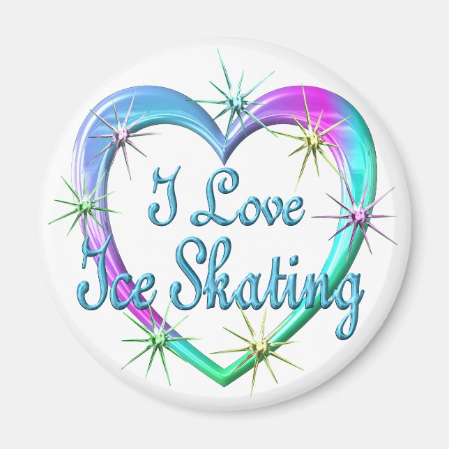 Imán Me Encanta Patinar Sobre Hielo (Frente)