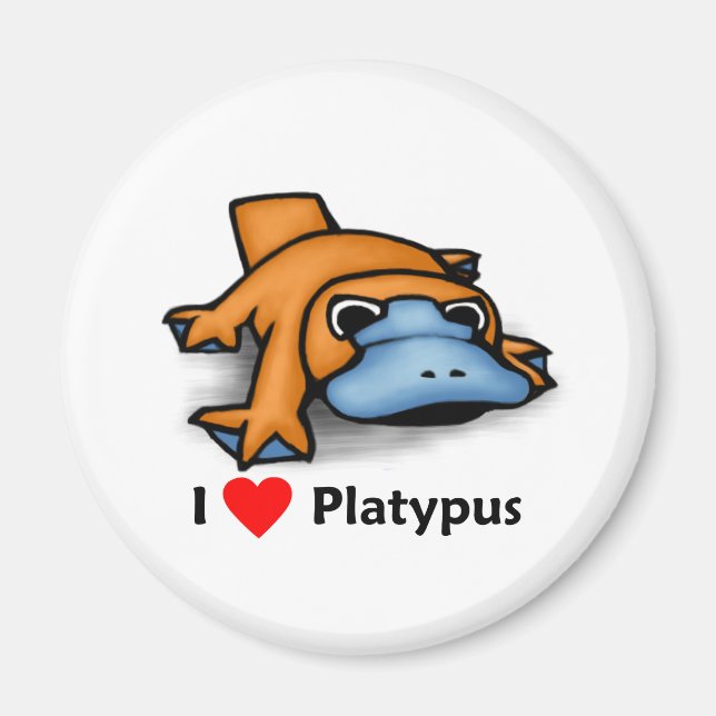 Imán Me encanta Platypus (Frente)