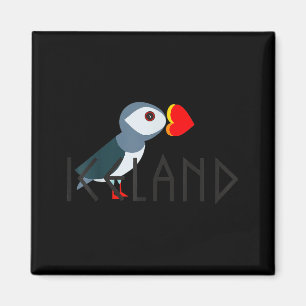 Imán Me encanta regalo islandés de frailecillo de Islan