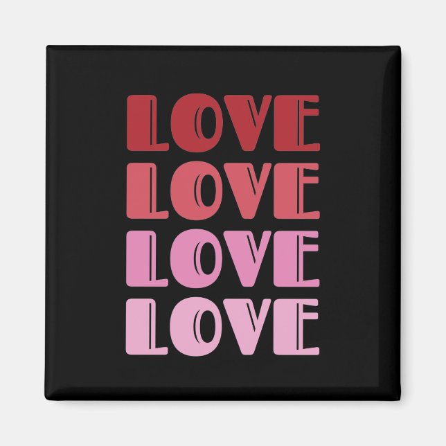 Imán Me encanta repetir El día de San Valentín de texto (Frente)