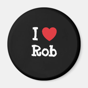 Imán Me encanta Rob corazón personalizado personalizad