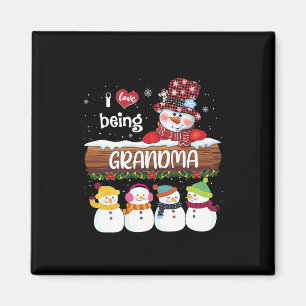 Imán Me Encanta Ser Abuela Navidades Snowman Familia De