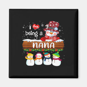Imán Me encanta ser un muñeco de nieve divertida Feliz