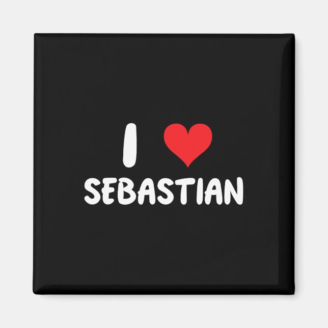 Imán Me encanta Sestian - Corazón - Nombre  (Frente)