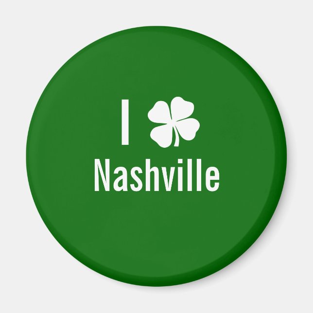 Imán Me encanta (shamrock) Nashville St Patricks Day (Frente)