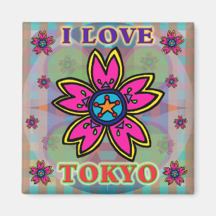 Imán "ME ENCANTA TOKIO" Flowers Magnet