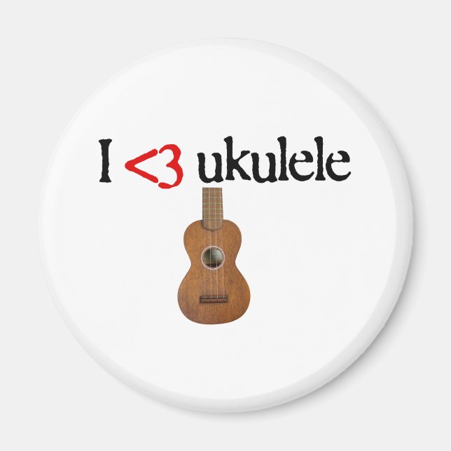 Imán Me encanta ukulele (Frente)