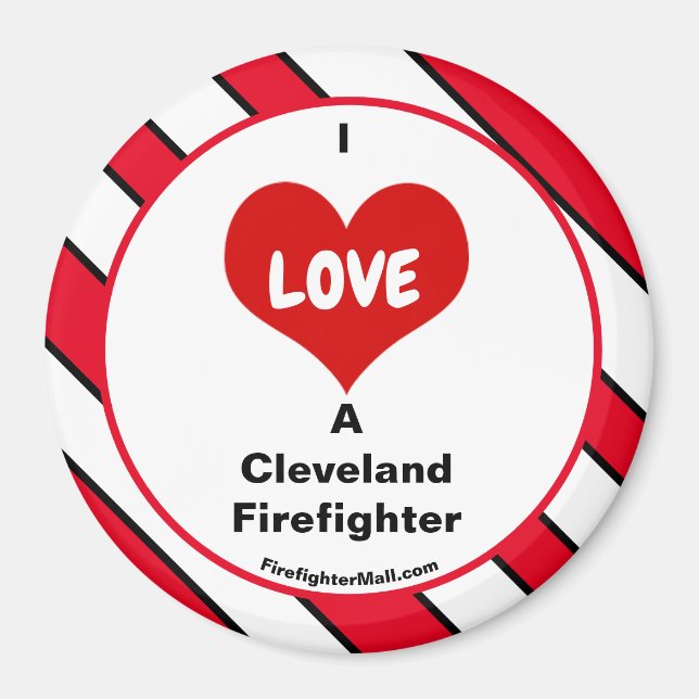 Imán Me Encanta Un Bombero De Cleveland (Frente)
