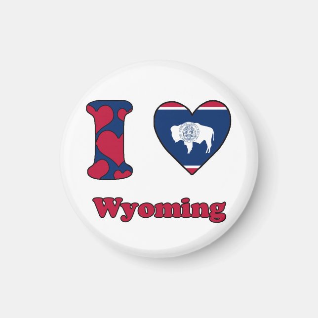 Imán Me encanta Wyoming (Frente)