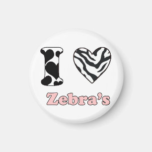 Imán Me encanta Zebra's
