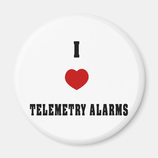 Imán Me encantan las alarmas de telemetría (Frente)