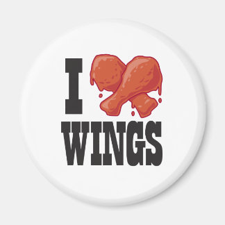 Imán Me encantan las alas de pollo