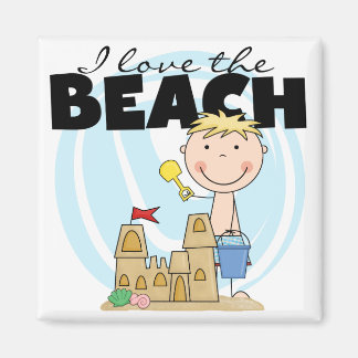 Imán Me encantan las camisetas y regalos de Beach Blond
