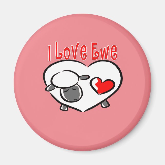 Imán Me Encantan Las Citas Románticas De Ewe (Frente)