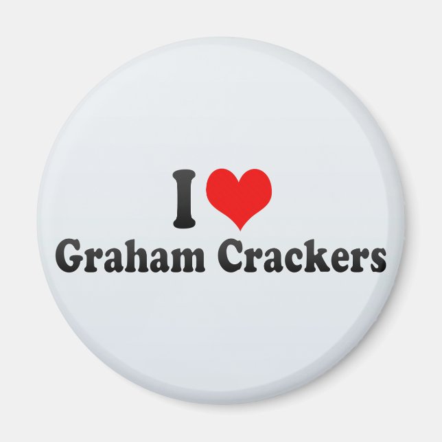 Imán Me encantan las crackers de Graham (Frente)
