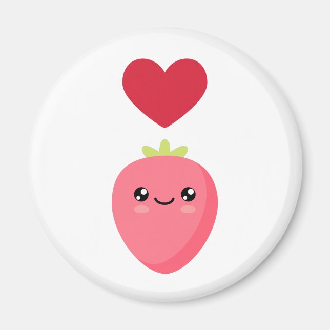 Imán Me encantan las fresas (Frente)