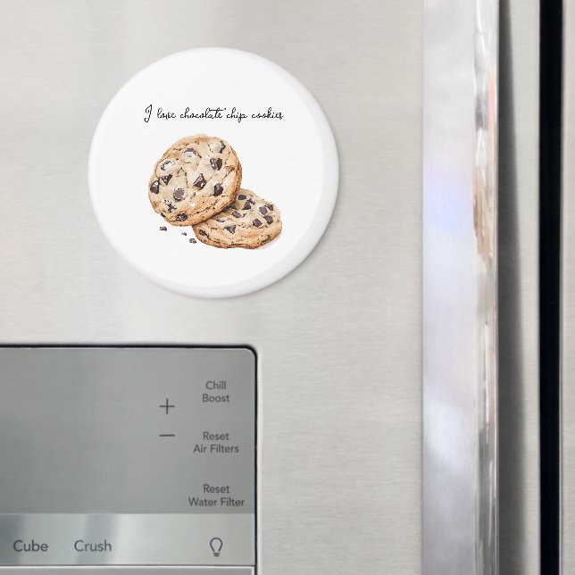 Imán Me encantan las galletas con chispas de chocolate  (In situ (nevera))
