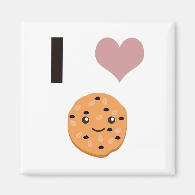 Imán Me encantan las galletas de avena (Frente)