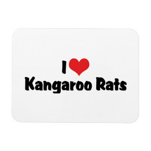 Imán Me encantan las ratas canguro del corazón