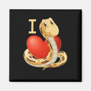 Imán Me encantan las serpientes del corazón