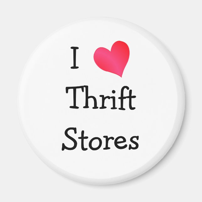Imán Me encantan las tiendas Thrift (Frente)