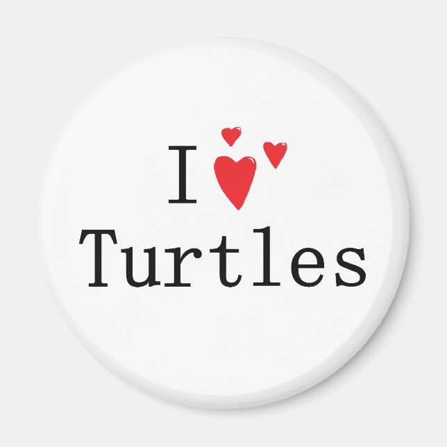 Imán Me encantan las tortugas (Frente)