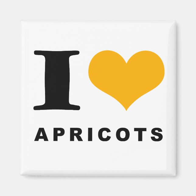 Imán Me encantan los albaricoques (Frente)
