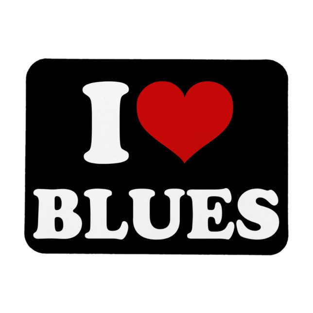 Imán Me encantan los Blues (Horizontal)