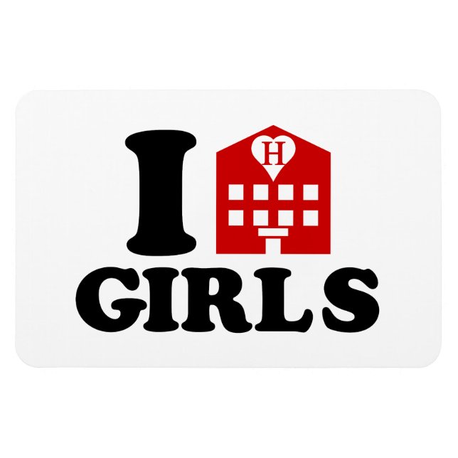 Imán Me encantan los Chicas de los hoteles (Horizontal)