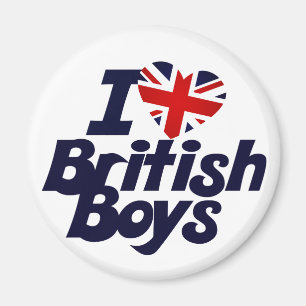 Imán Me encantan los chicos británicos